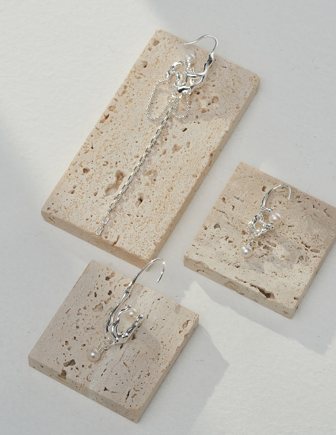 S925 Sterling Silver Earring Set with Jewelry, Life Serie, Single Piece per Pack